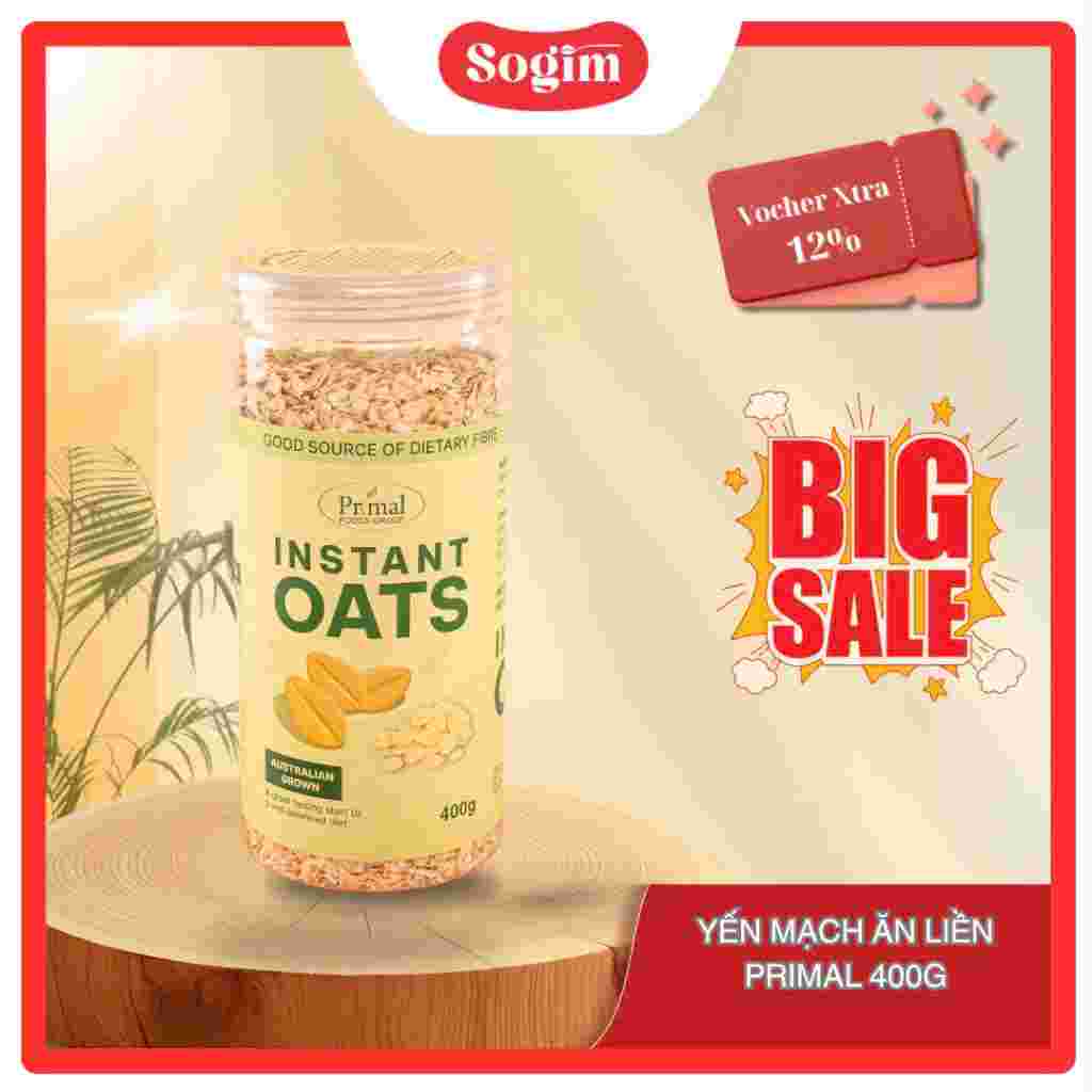 Yến mạch Úc PRIMAL (Rolled Oat Ăn Liền ) 400g/Hộp